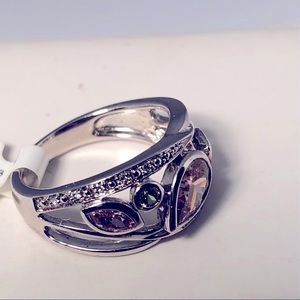 Multi Stone Ring set in Sterling